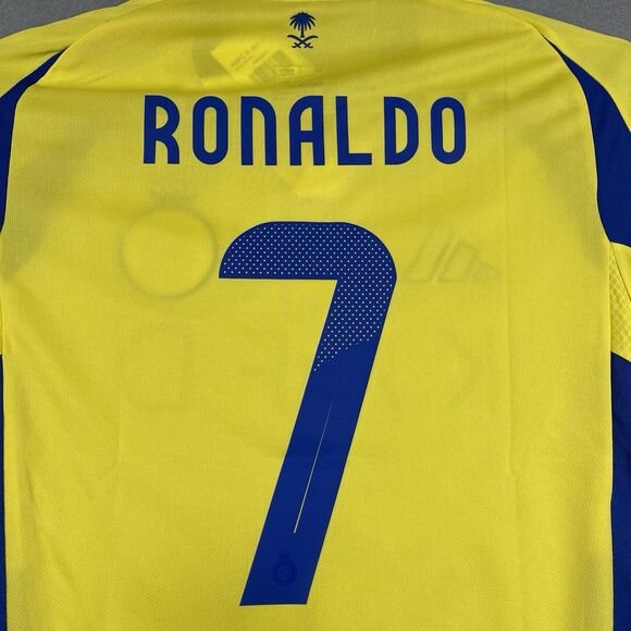 Cristiano Ronaldo Jersey Al Nassr XXL 2XL Yellow Home Kit 2024 Soccer Football - Picture 8 of 12